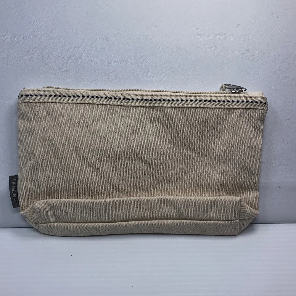 DEMDACO Unisex OS Beige Dear You My Love Canvas Zip Pouch NWT